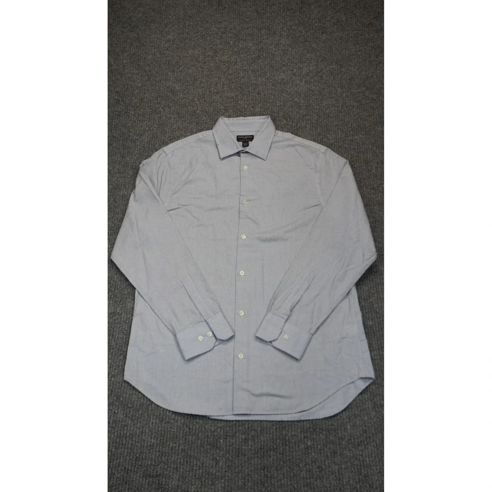 Banana Republic Shirt Mens Large Blue White Button Down Up Classic Fit